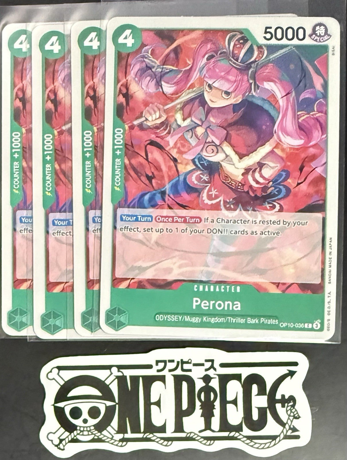 4x One Piece OP10-036 C Perona - ENG - Regular - Playset - TCG - NM/M