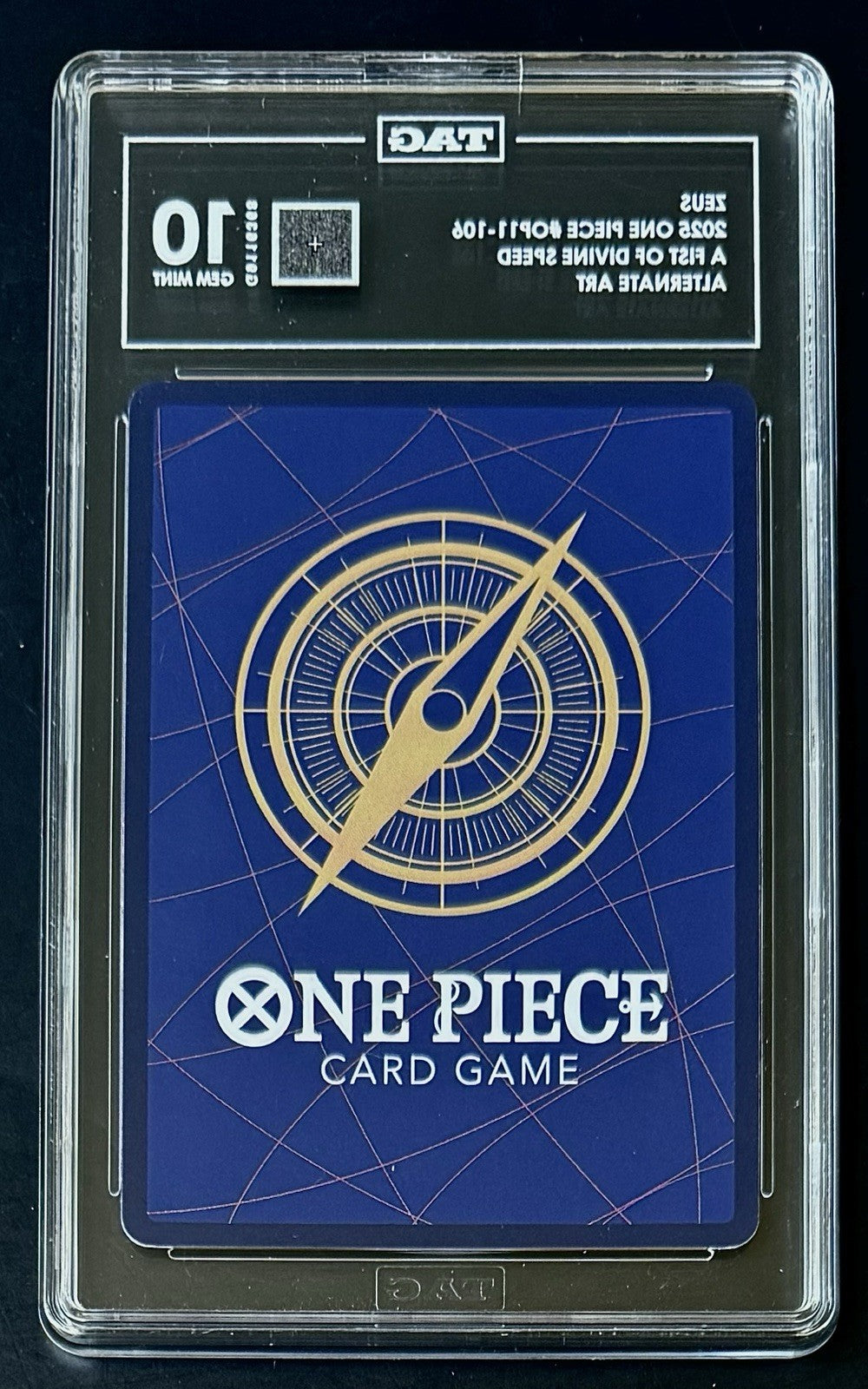 TAG 10 One Piece OP11-106 R* Zeus - Alt Art - EN - Foil - Graded