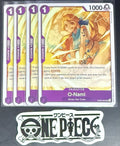 4x One Piece OP05-062 UC O-Nami - English - Regular - Play Set - TCG - NM/M
