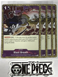 4x One Piece  ST04-016 C Blast Breath - Flag Foil - English - Playset - TCG-NM/M