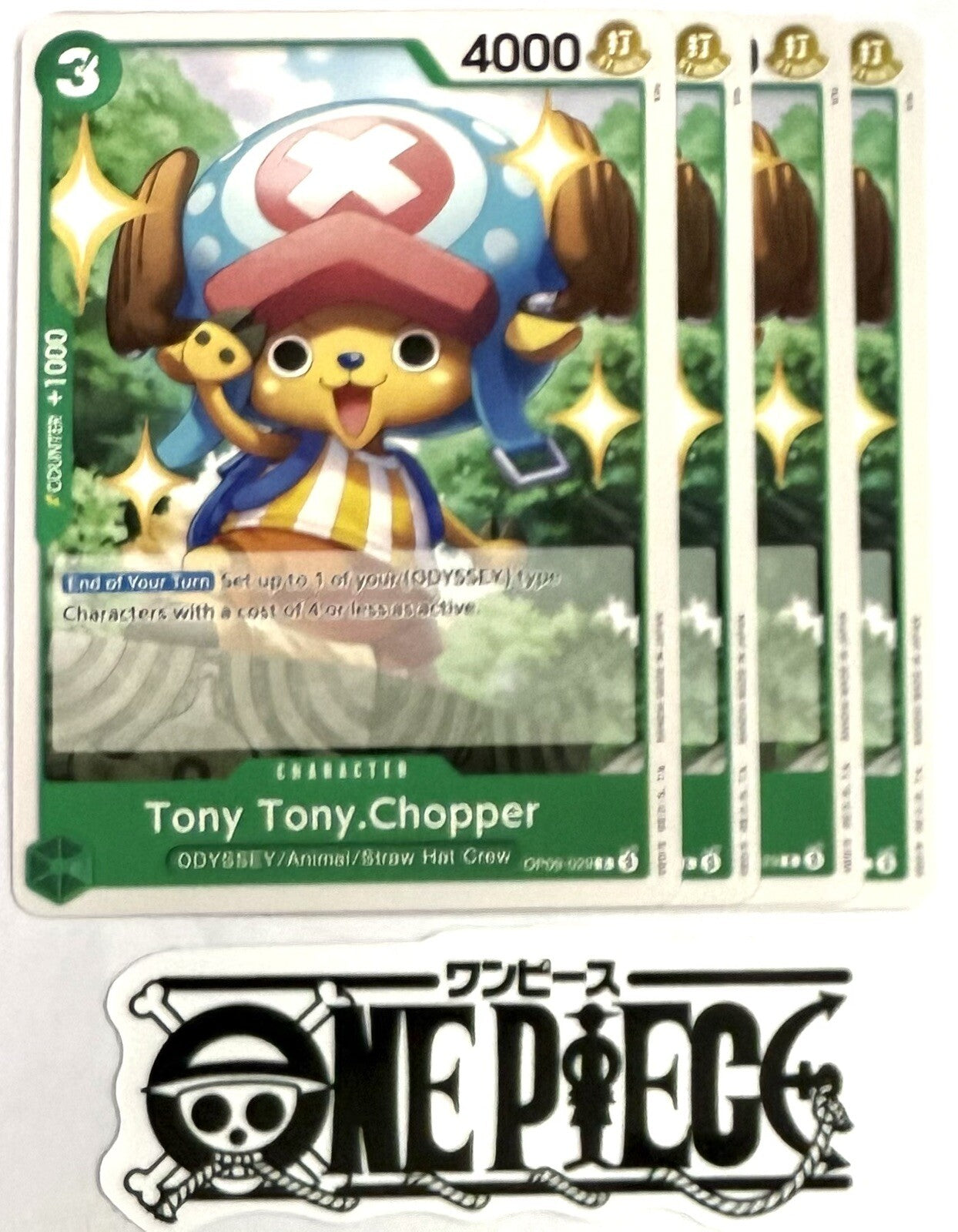 4x One Piece OP09-029 C - Tony Tony.Chopper - EN - Playset - TCG - NM/M