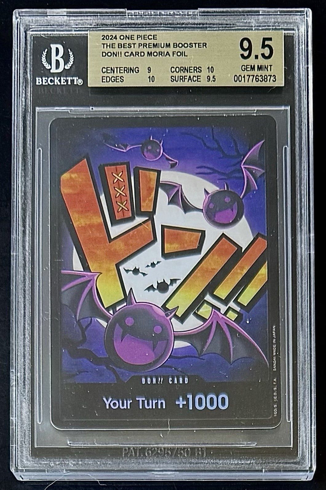 BGS 9.5 One Piece PRB01 Don!! Card Gecko Moria Foil - English - PRB01 - Graded
