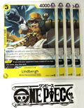 4x One Piece OP09-114 C Lindbergh - English - Playset - TCG - NM/M