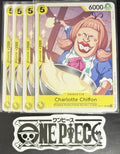 4 x One Piece OP11-105 UC Charlotte Chiffon - ENG - Regular - Playset - TCG-NM/M
