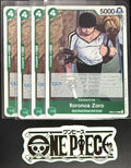 4x One Piece EB02-019 R Roronoa Zoro - English - Foil - Play Set - TCG - NM/M