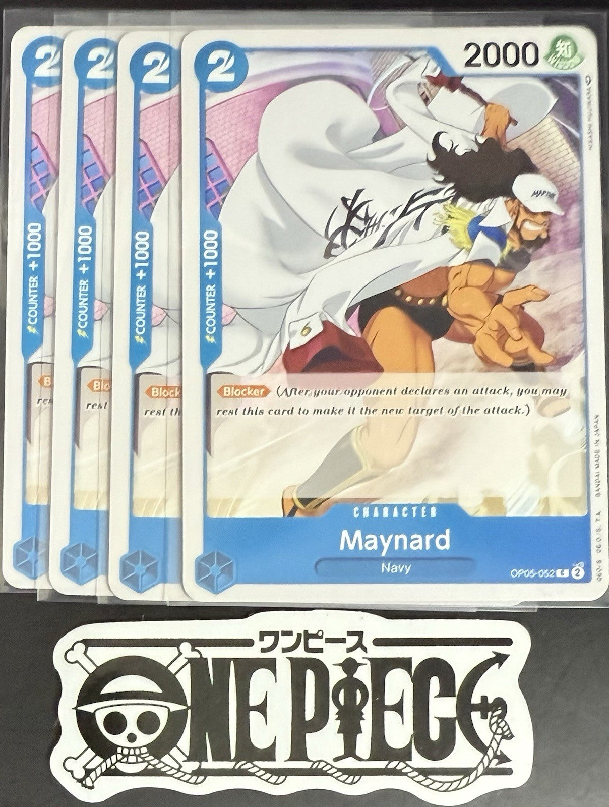 4x One Piece OP05-052 C Maynard - English - Regular - Play Set - TCG - NM/M