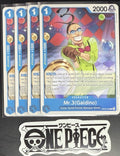 4x One Piece OP09-056 R Mr.3(Galdino) - English - Regular - Playset - TCG - NM/M