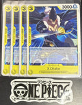 4x One Piece OP10-114 UC X.Drake - ENG - Regular - Playset - TCG - NM/M