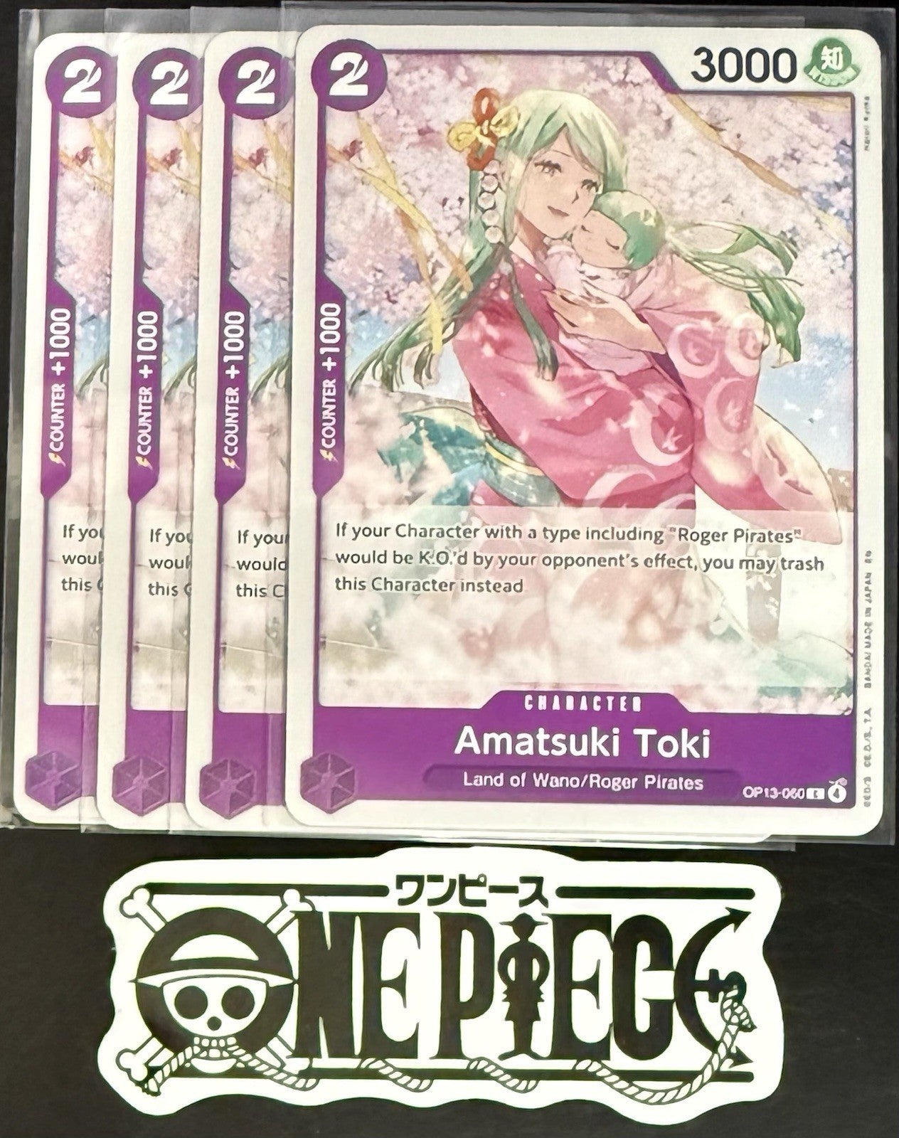 4x One Piece OP13-060 C Amatsuki Toki - ENG - Regular - Playset - TCG - NM/M
