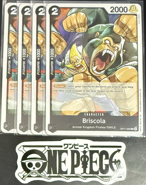 4 x One Piece OP11-090 C Briscola - ENG - Regular - Playset - TCG - NM/M