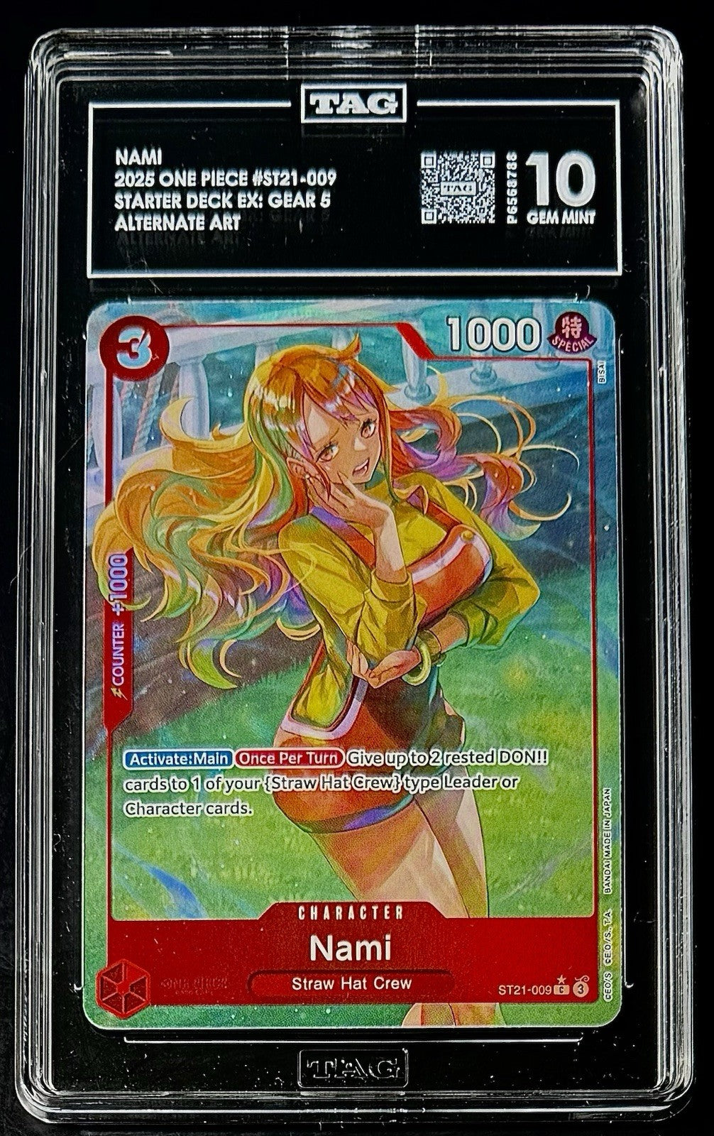 TAG 10 One Piece ST21-009 C* - Nami - Alt Art - EN - Foil - EX Gear 5