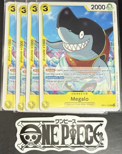 4 x One Piece OP11-112 UC Megalo - ENG - Regular - Playset - TCG - NM/M