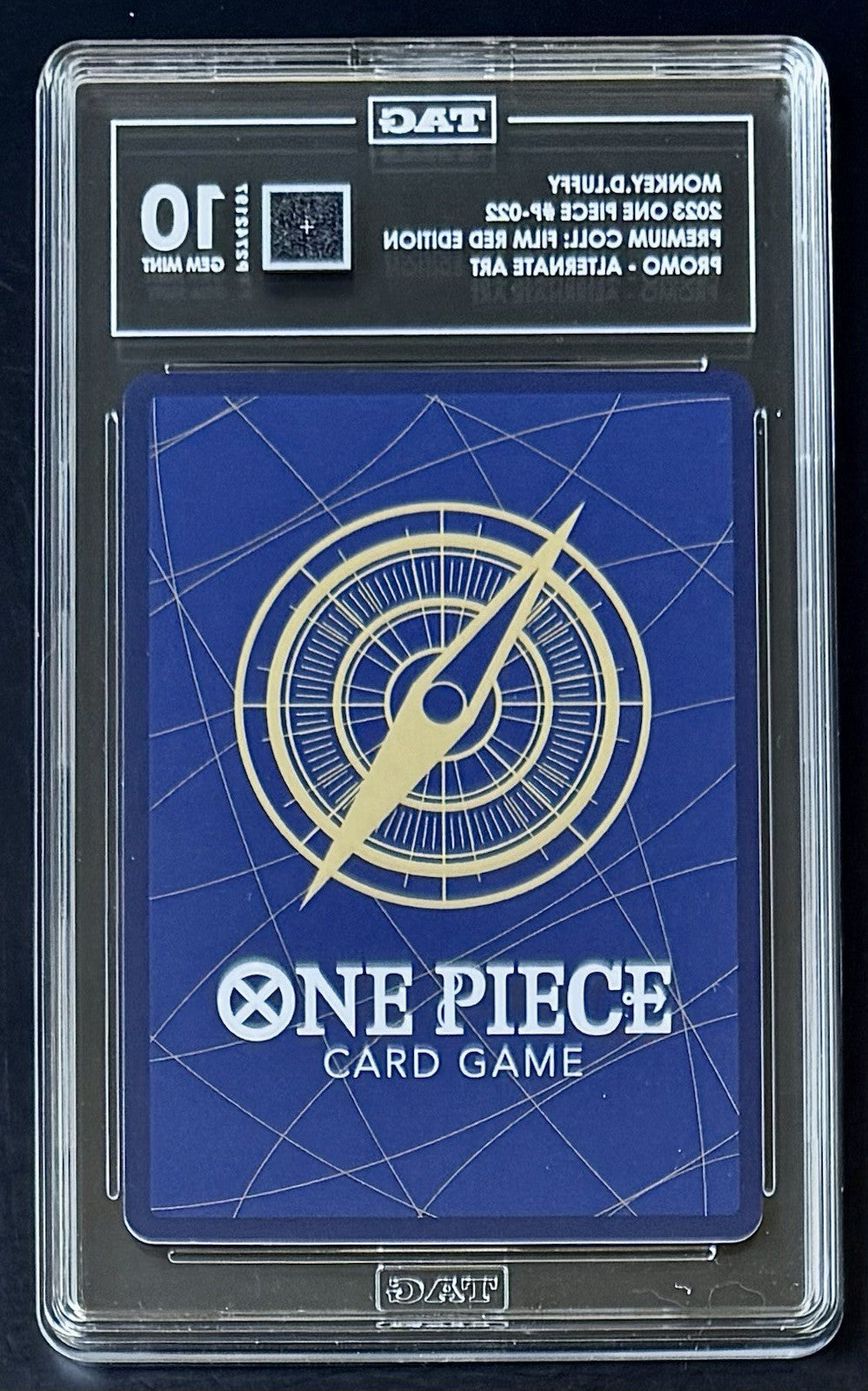 TAG 10 One Piece  P-022 P - Monkey.D.Luffy - Alt Art Promo- EN - Foil - Film Red