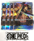 4x One Piece OP01-070 SR Dracule Mihawk - ENG - Foil - Playset - TCG - NM/M