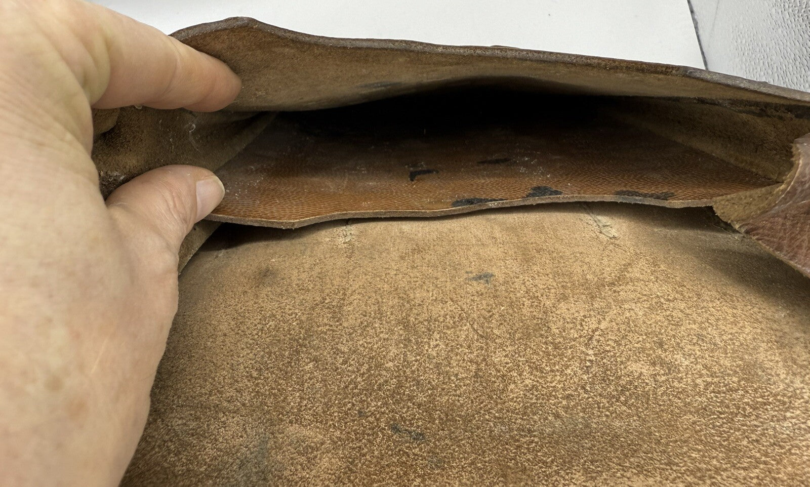 German WW2  M35 Brown Leather Map Case - Original