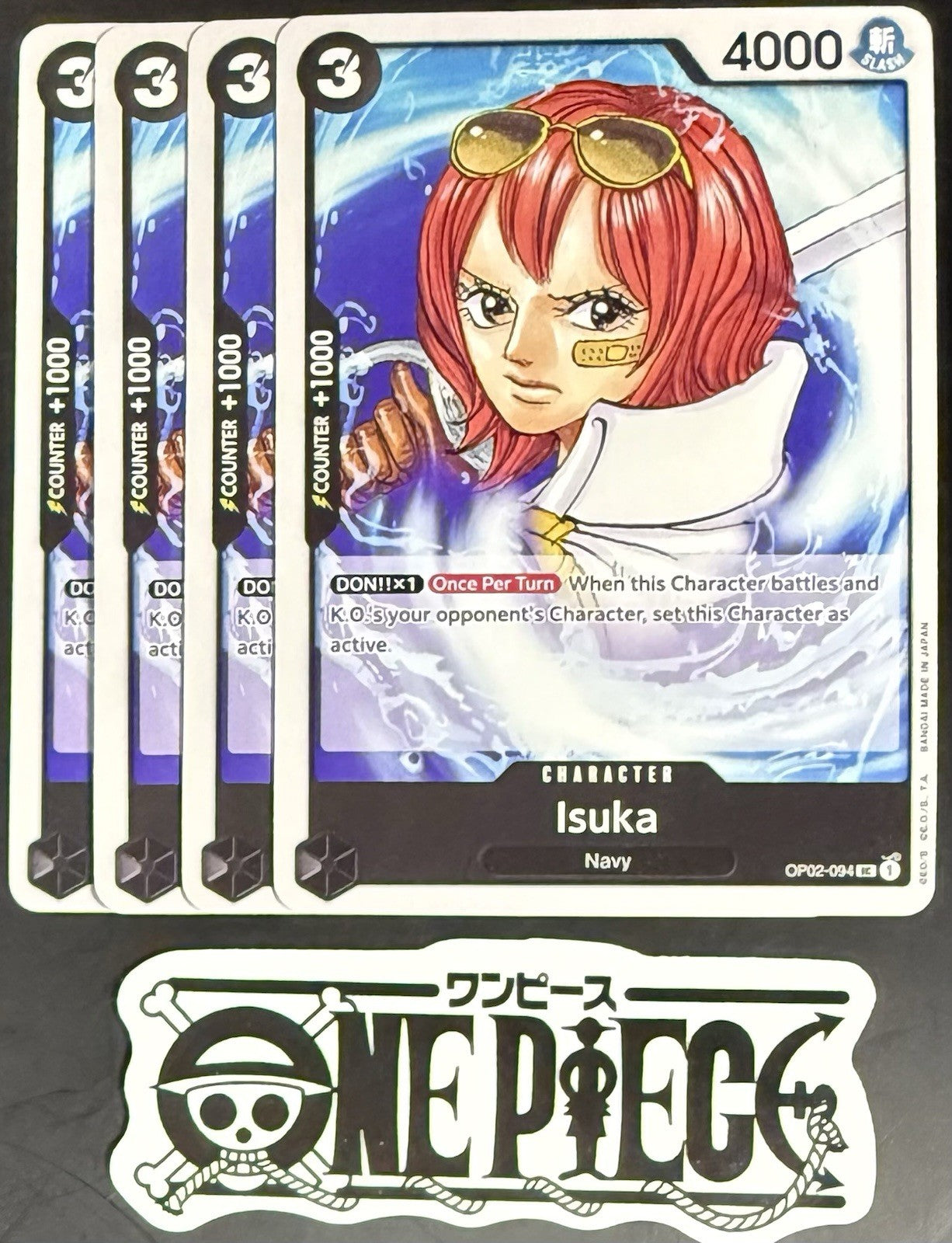 4x One Piece OP02-094 UC Isuka - English - Playset - Regular - TCG - NM/M