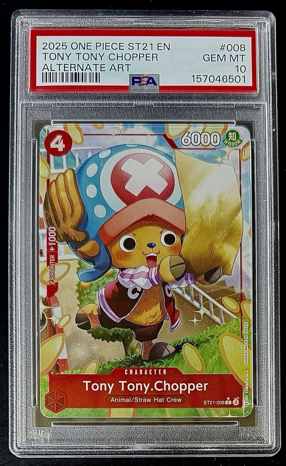 PSA 10 One Piece ST21-008 C* - Tony Tony.Chopper - Alt Art - EN - EX Gear 5