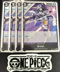 4x One Piece OP17-091 C - Brook - EN - Regular - Play Set - TCG - NM/M