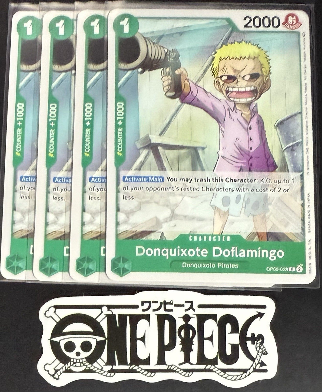 4x One Piece OP05-028 C Donquixote Doflamingo - ENG - Play Set - Regular - NM/M