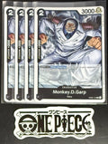 4x One Piece OP02-115 R Monkey.D.Garp - English - Playset - Foil - TCG - NM/M