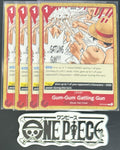 4x One Piece OP13-021 C Gum-Gum Gatling Gun - ENG - Regular - Playset - TCG-NM/M