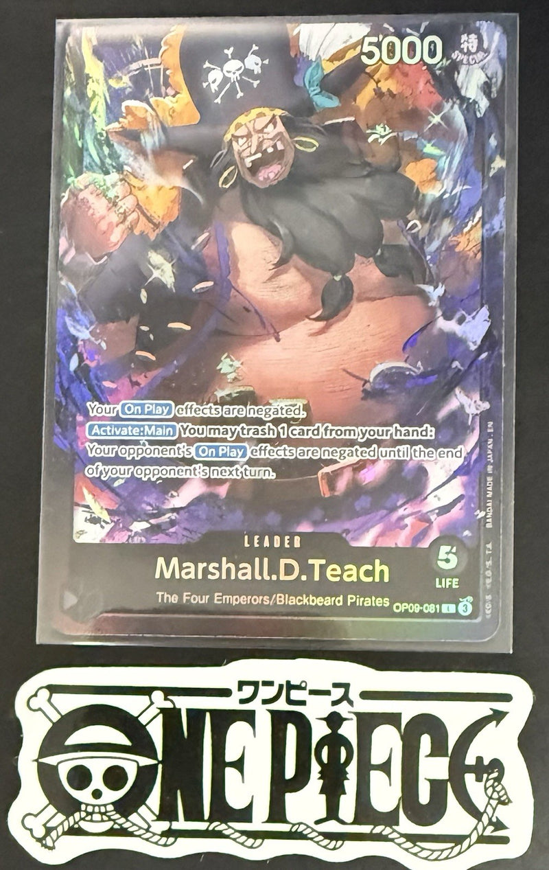 One Piece OP09-081 L Marshall.D.Teach - ENG - Foil - ST27 - TCG - NM/M