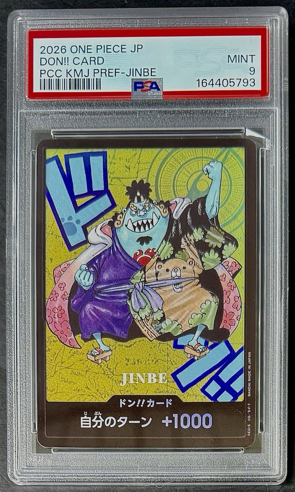 PSA 9 One Piece Don Card - Jinbe - JP - Kumamoto Prefecture Special Don!!