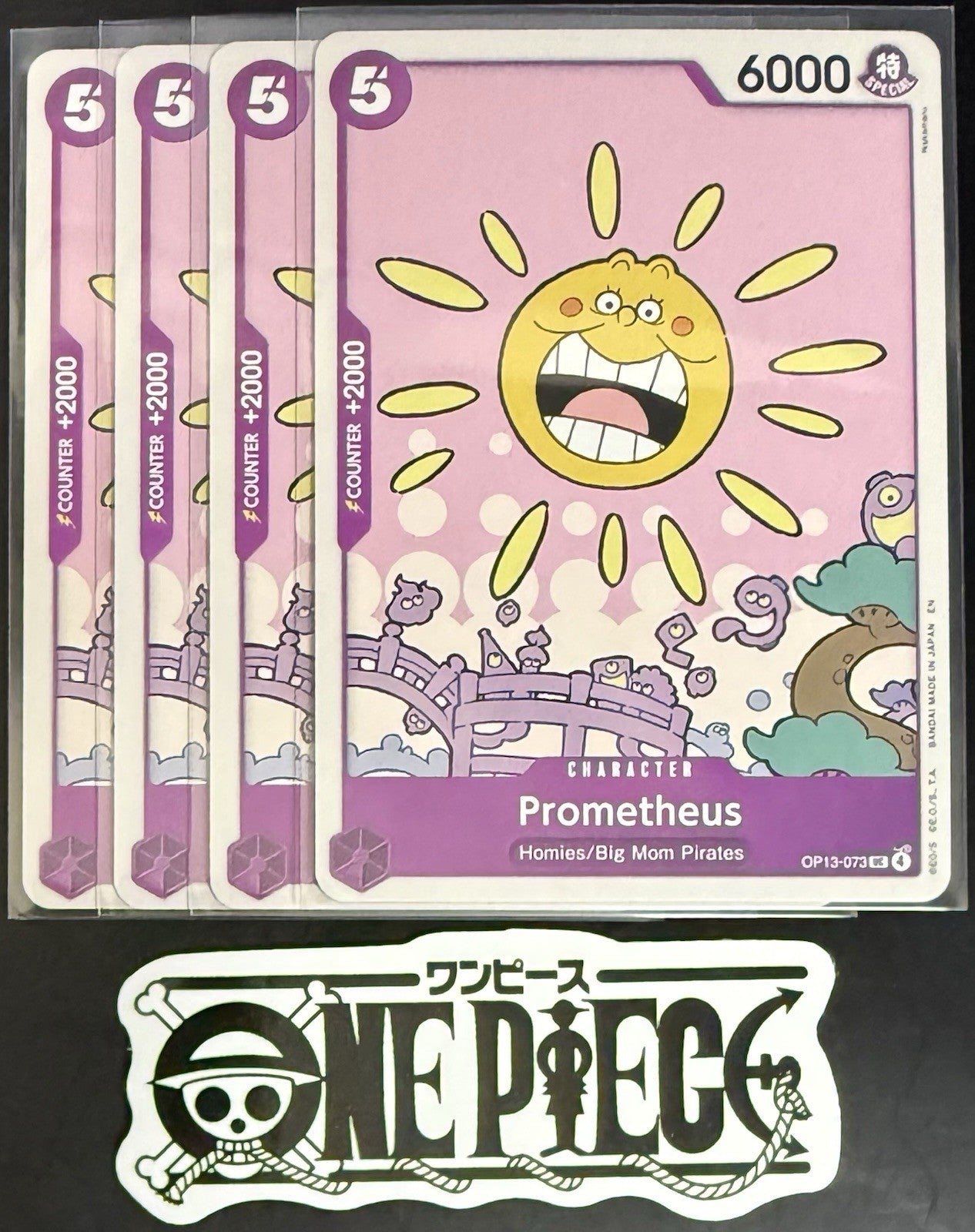 4x One Piece OP13-073 UC Prometheus - ENG - Regular - Playset - TCG - NM/M