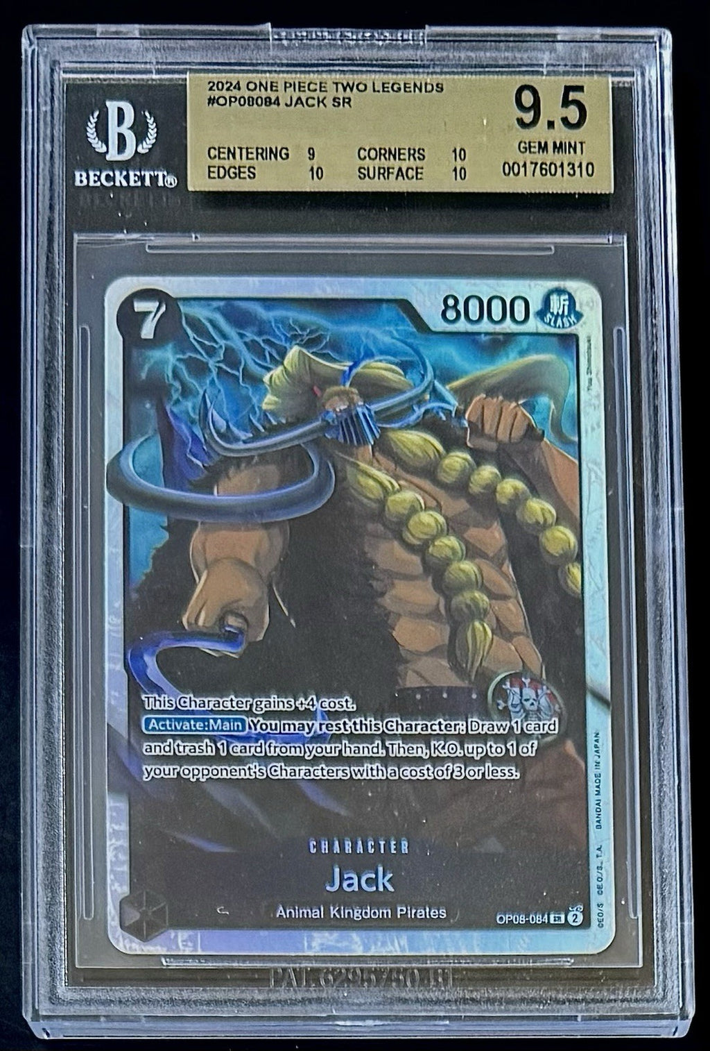 BGS 9.5 One Piece OP08-084 SR - Jack - English - Two Legends - Foil
