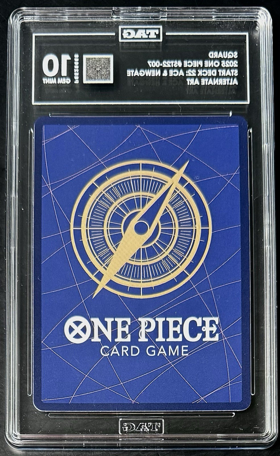 TAG 10 One Piece ST22-007 C* Squard -Alt Art- EN - Foil - Ace & Newgate - Graded
