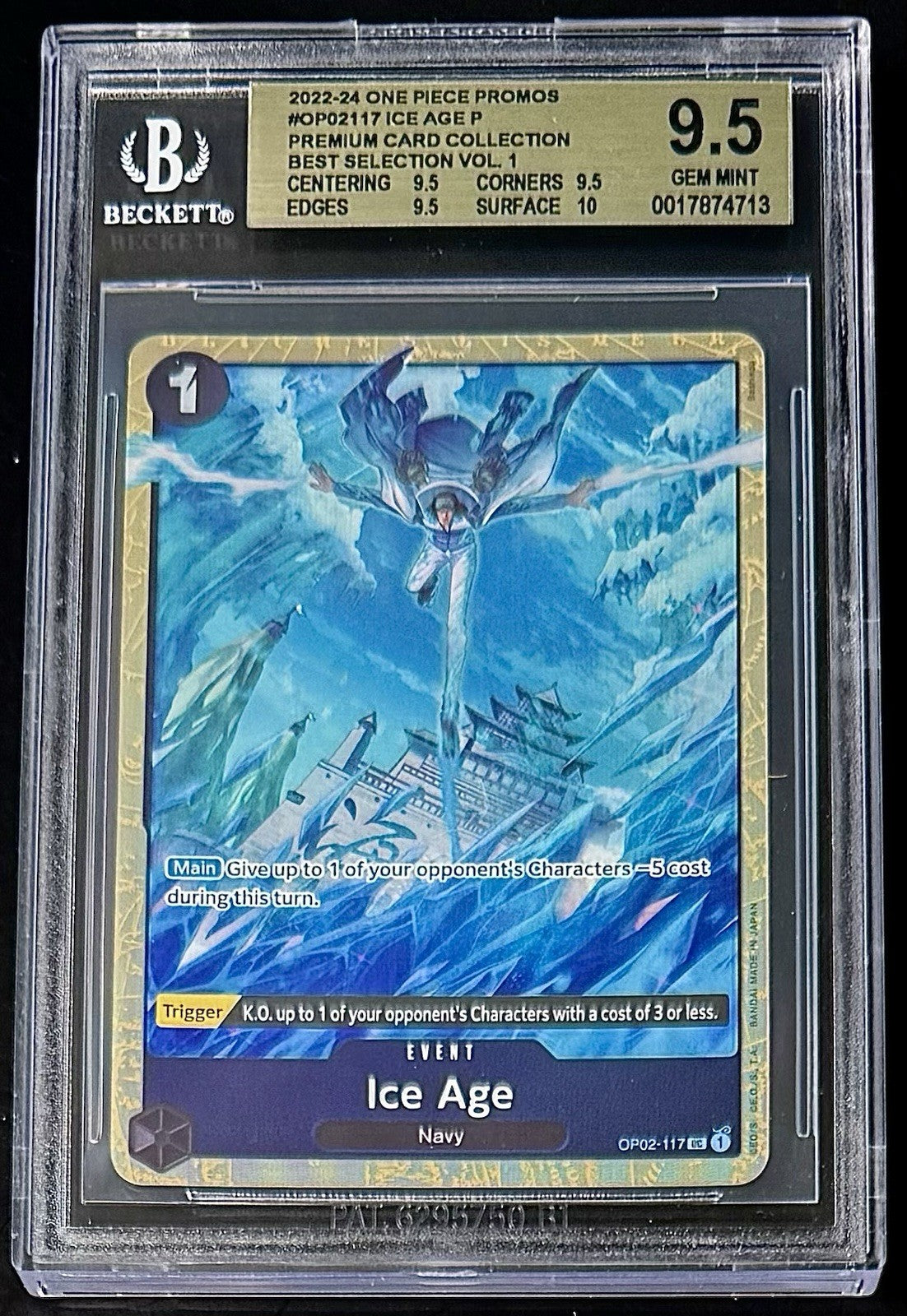 BGS 9.5 One Piece OP02-117 UC - Ice Age - EN -  Foil - Best Selection Vol.1