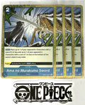 4x One Piece OP06-056 UC Ama no M... - Flag Foil - English - TCG - Playset -NM/M