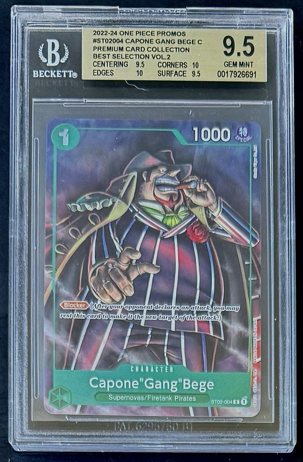 BGS 9.5 One Piece ST02-004 C Capone"Gang"Bege - EN - Foil - Best Selection Vol.2