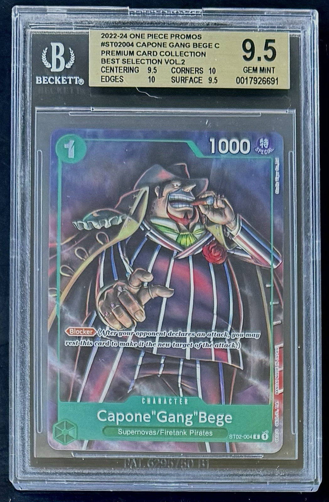 BGS 9.5 One Piece ST02-004 C Capone"Gang"Bege - EN - Foil - Best Selection Vol.2