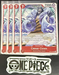 4x One Piece OP10-006 UC Caesar Clown - ENG - Regular - Playset - TCG - NM/M
