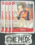 4x One Piece OP13-015 UC Makino - ENG - Regular - Playset - TCG - NM/M