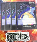 4x One Piece OP06-080 Gecko Moria - Leader - English - TCG - NM/M