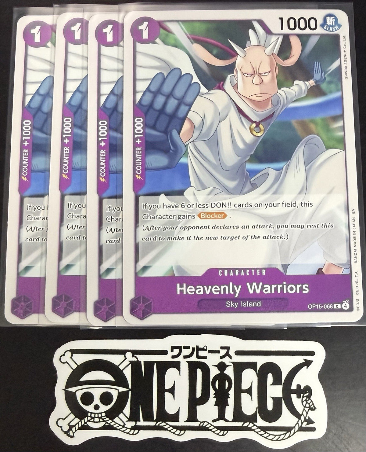 4x One Piece OP15-068 C - Heavenly Warriors - EN - Regular - Play Set - TCG-NM/M