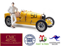 CMC M-100-017 - Bugatti Type 35 Grand Prix, Yellow Livery w/ Female Racer, 1:18