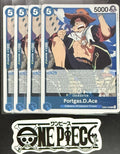 4x One Piece EB02-028 R Portgas.D.Ace - English - Foil - Play Set - TCG - Mint