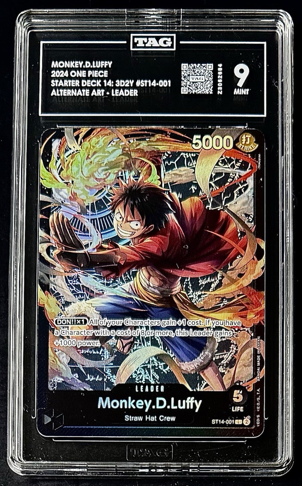TAG 9 One Piece ST14-001 L - Monkey.D.Luffy - EN - Foil - 3D2Y