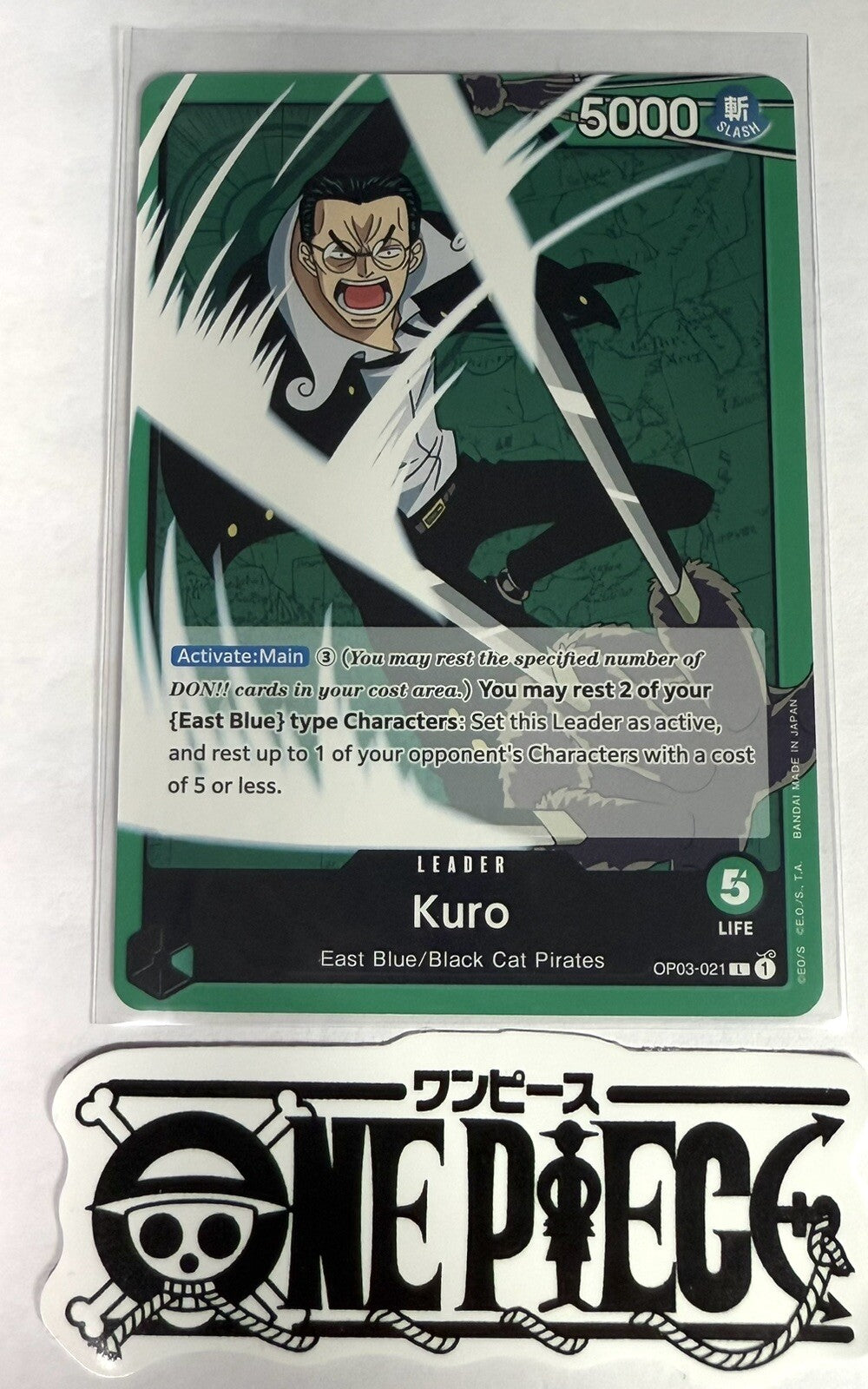 One Piece OP03-021 L Kuro - English - Leader - TCG - NM/M