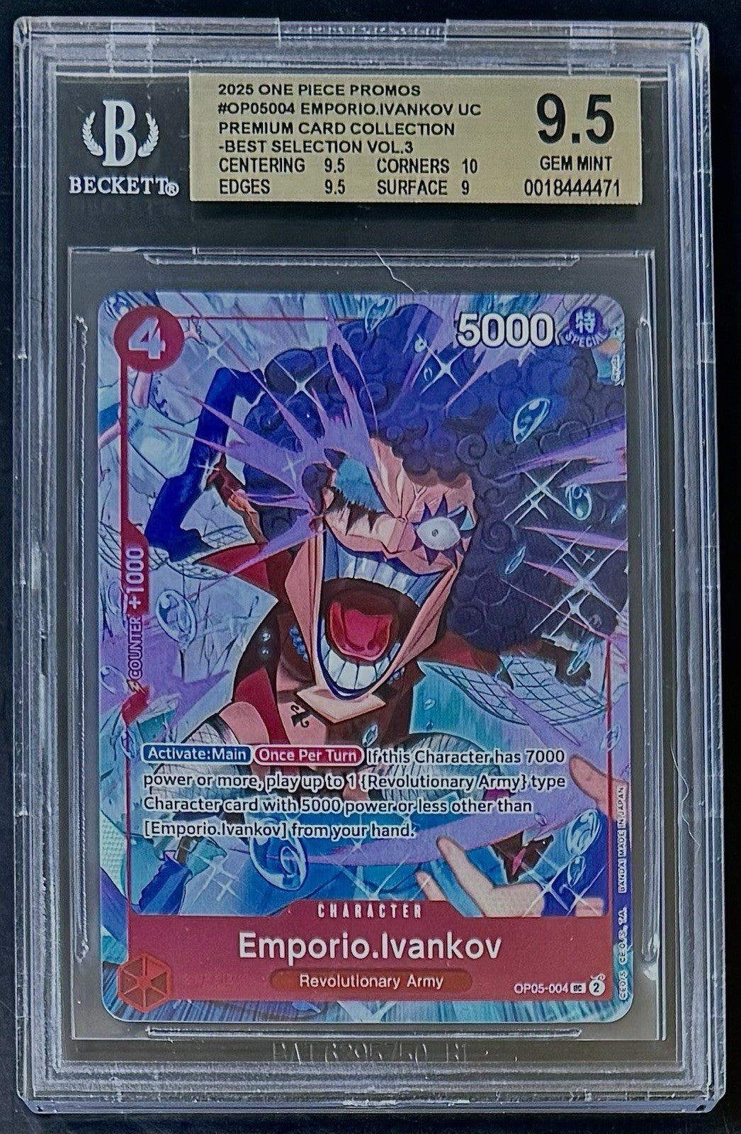 BGS 9.5 One Piece OP05-004 UC - Emporio.Ivankov - EN - Foil-Best Selection Vol.3
