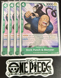 4x One Piece OP17-028 C - Bonk Punch & Monster - EN - Regular - Play Set - NM/M