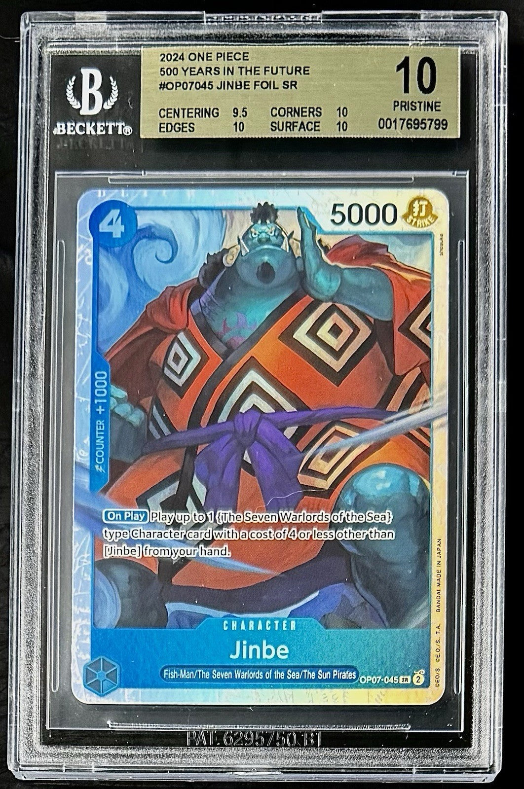 BGS 10 One Piece OP07-045 SR Jinbe Foil - English - 500 Years in the Future