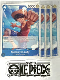 4x One Piece P-055 P Monkey.D.Luffy - Regular - English - Play Set - TCG - Mint