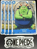 4x One Piece OP04-054 C Rokki - English - Regular - Play Set - TCG - NM/M