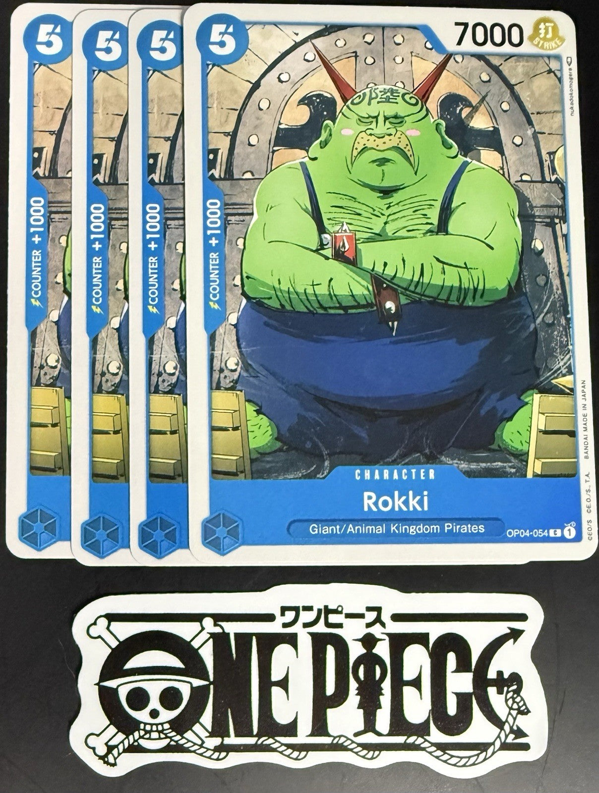 4x One Piece OP04-054 C Rokki - English - Regular - Play Set - TCG - NM/M