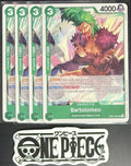 4x One Piece OP07-031 UC Bartolomeo - English - Regular - Playset - TCG - NM/M