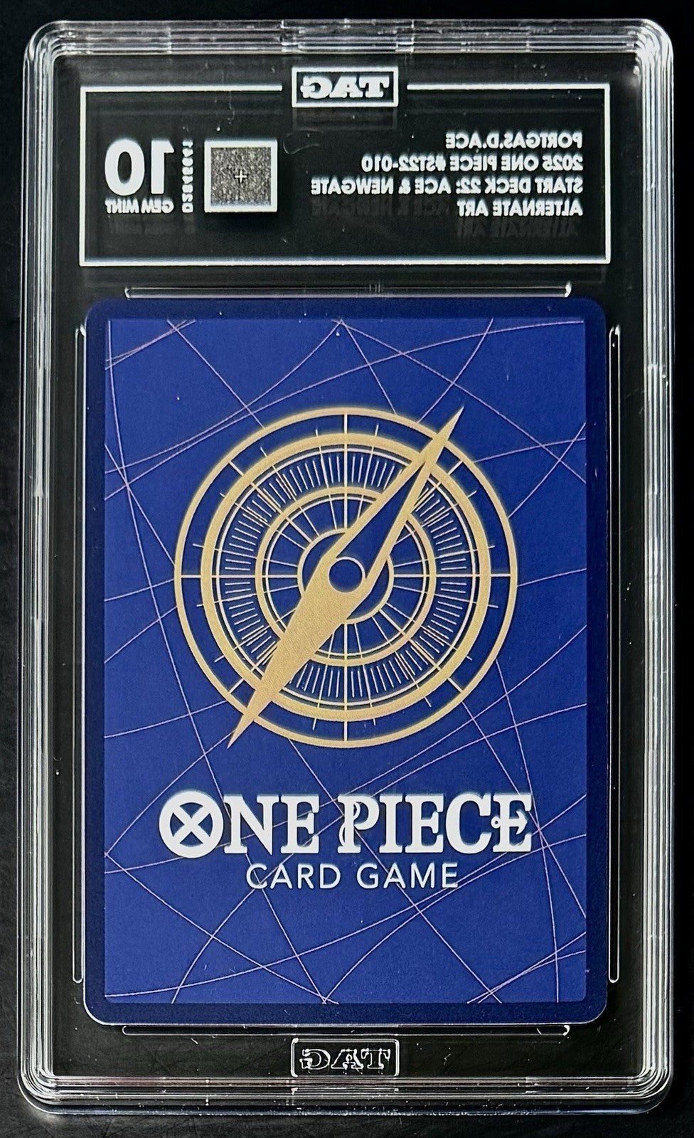 TAG 10 One Piece ST22-010 C* Portgas.D.Ace - EN - Foil - Ace & Newgate - Graded